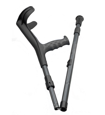 OPO Folding Elbow Crutch, gray